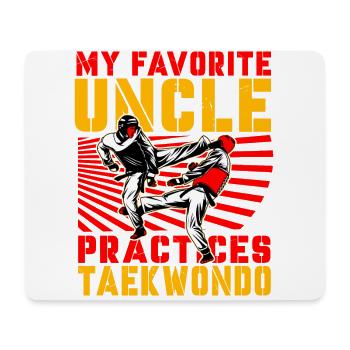 Mein Lieblingsonkel trainiert Taekwondo - Mousepad (Querformat) - Weiß - Vorne