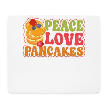Pancake Lover Kids Girl Peace Love - Mousepad (Querformat) - Weiß - Vorne
