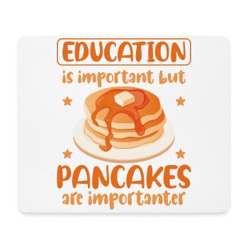 Pancake Lover Kids Education Is - Mousepad (Querformat) - Weiß - Vorne