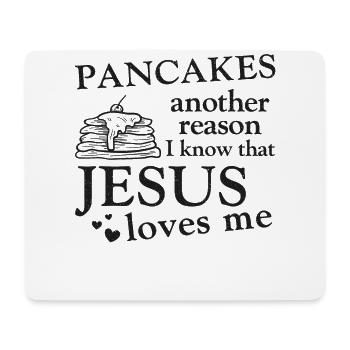 Pancake Lover Kids Jesus Faith - Mousepad (Querformat) - Weiß - Vorne