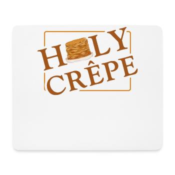 Pancake Lover Kids Pun Holy Crepe - Mouse Pad (horizontal) - white - Front
