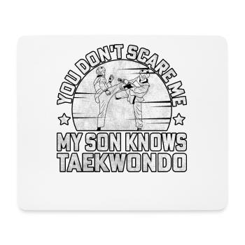 tu ne me fais pas peur mon fils connaît le taekwondo - Tapis de souris (format paysage) - blanc - Devant
