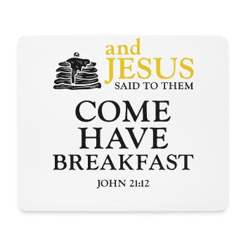 Pancake Lover Kids Bible Quote - Mouse Pad (horizontal) - white - Front