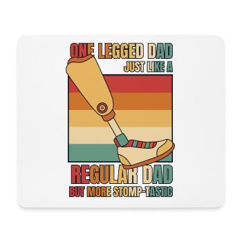 Einbeiniger Vater genau wie ein normaler Vater Benutzerbein - Mousepad (Querformat) - Weiß - Vorne