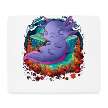 Axolotl - Mousepad (Querformat) - Weiß - Vorne