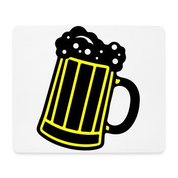 Bierkrug Bier Symbol Prost - Mousepad (Querformat) - Weiß - Vorne
