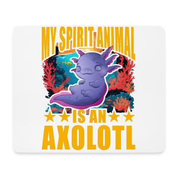 Mon animal spirituel est un axolotl - Tapis de souris (format paysage) - blanc - Devant