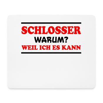 Schlosser Spruch Beruf Lustiges Schlosser Geschenk - Mousepad (Querformat) - Weiß - Vorne
