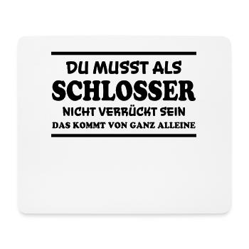 Schlosser Spruch Beruf Lustiges Schlosser Geschenk - Mousepad (Querformat) - Weiß - Vorne