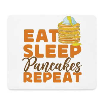 Pancake Lover Kids Eat Sleep - Mouse Pad (horizontal) - white - Front