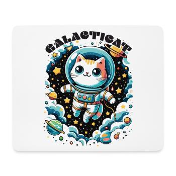 Galacticat Kätzchen Astronaut Weltraum Katze - Mousepad (Querformat) - Weiß - Vorne