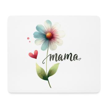 Mom Flower Watercolor Mother's Day Heart Gift - Mouse Pad (horizontal) - white - Front