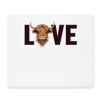 Liebe Highland Kuh Highland Färse Züchter - Mousepad (Querformat) - Weiß - Vorne