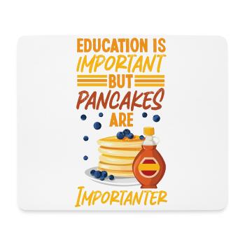 Pancake Lover Kids Education Is - Mousepad (Querformat) - Weiß - Vorne