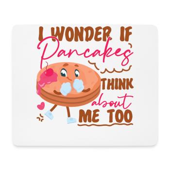 Pancake Lover Kids I Wonder If - Mousepad (Querformat) - Weiß - Vorne