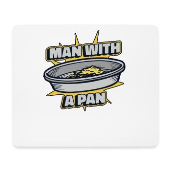 Mann mit einer Pfanne Schürfen Miner Placer Mining - Mousepad (Querformat) - Weiß - Vorne