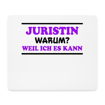 Juristin Spruch Jura Lustiges Juristin Geschenk - Mousepad (Querformat) - Weiß - Vorne