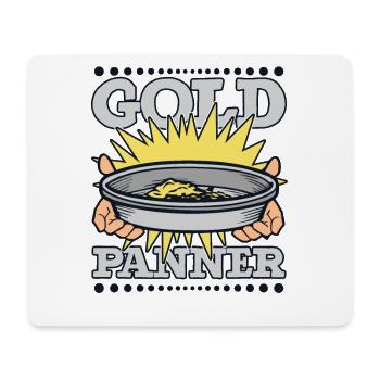Goldwäscher Schürfen Seifenabbau Gold - Mousepad (Querformat) - Weiß - Vorne