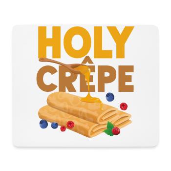Pancake Lover Kids Pun Holy Crepe - Mouse Pad (horizontal) - white - Front