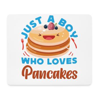 Pancake Lover Kids Boy Just A Boy - Mousepad (Querformat) - Weiß - Vorne