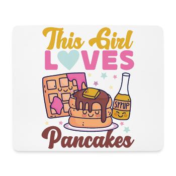 Pancake Lover Kids Girl This Girl - Mousepad (Querformat) - Weiß - Vorne