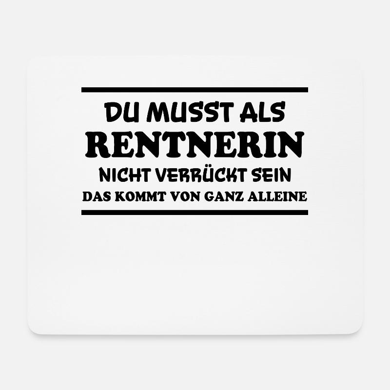 Rentnerin Spruch Ruhestand Oma Rentnerin Geschenk - Mousepad (Querformat) - Weiß