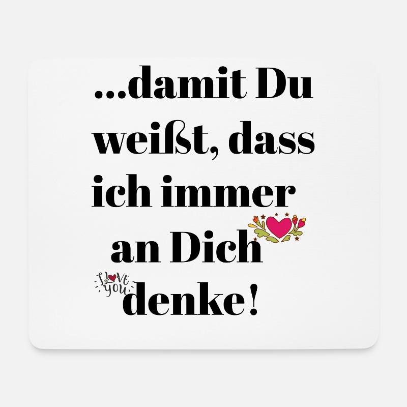 Denken - Mousepad (Querformat) - Weiß