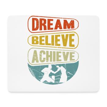 Dream Believe Achieve Boxing - Mouse Pad (horizontal) - white - Front
