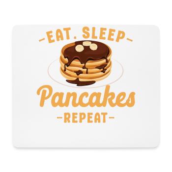 Pancake Lover Kids Eat Sleep - Mouse Pad (horizontal) - white - Front