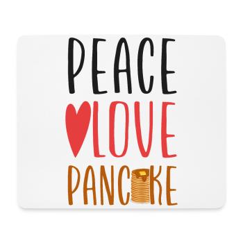 Pancake Lover Kids Girl Peace Love - Mousepad (Querformat) - Weiß - Vorne