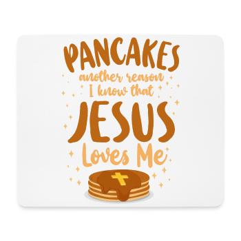 Pancake Lover Kids Jesus Faith - Mousepad (Querformat) - Weiß - Vorne