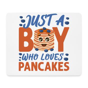 Pancake Lover Kids Boy Just A Boy - Mousepad (Querformat) - Weiß - Vorne