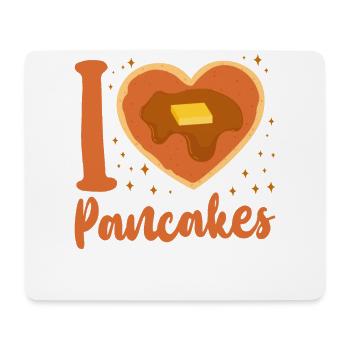 Amoureux des crêpes Enfants Coeur que j’aime - Tapis de souris (format paysage) - blanc - Devant
