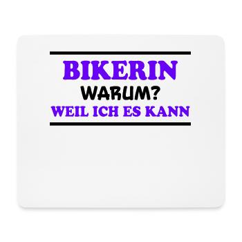 Bikerin Spruch Biker Lustiges Bikerin Geschenk - Mousepad (Querformat) - Weiß - Vorne