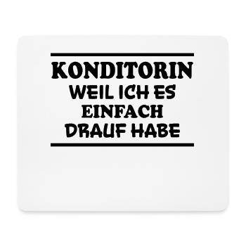 Konditorin Spruch Backen Witz Konditorin Geschenk - Mousepad (Querformat) - Weiß - Vorne