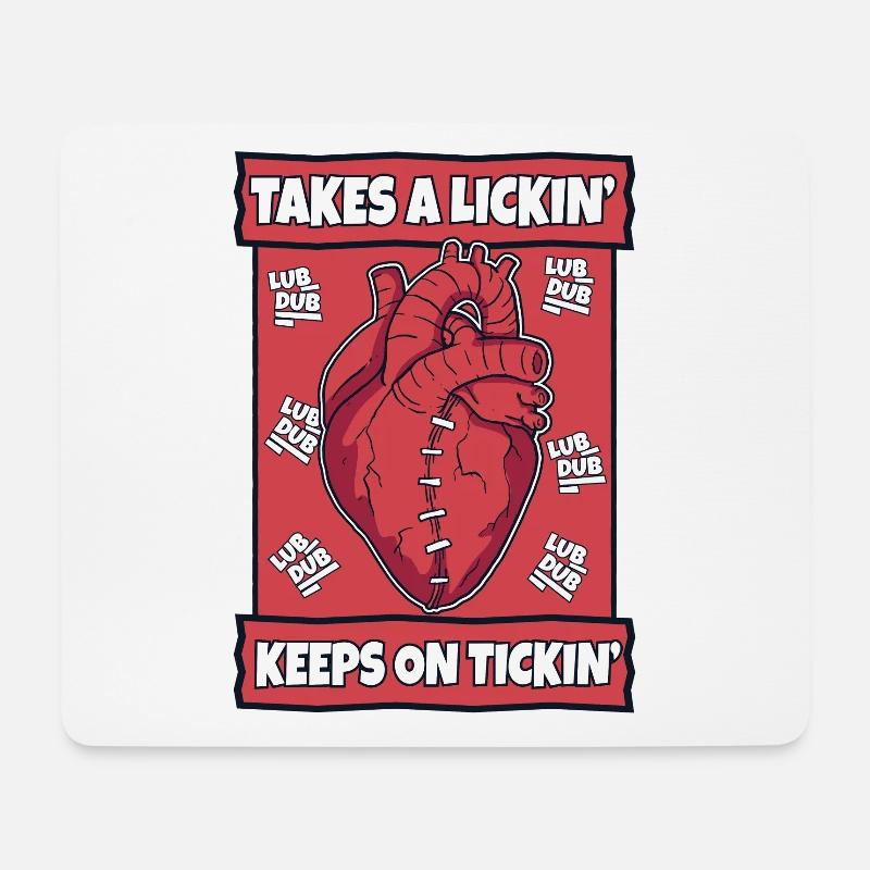 Nimmt ein Lecken und hält den Tickin-Katheter offen - Mousepad (Querformat) - Weiß