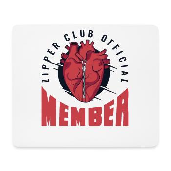 Zipper Club Official Member Transplant Open Heart - Mouse Pad (horizontal) - white - Front