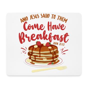 Pancake Lover Kids Bible Quote - Mouse Pad (horizontal) - white - Front