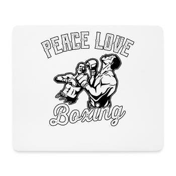 Peace Love Boxing - Mouse Pad (horizontal) - white - Front