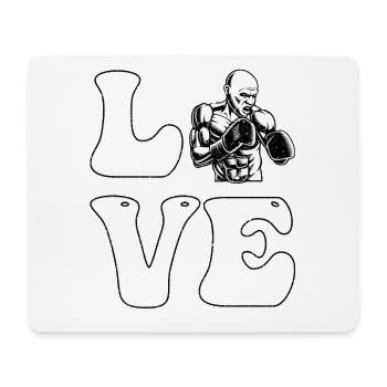 L’amour de la boxe - Tapis de souris (format paysage) - blanc - Devant