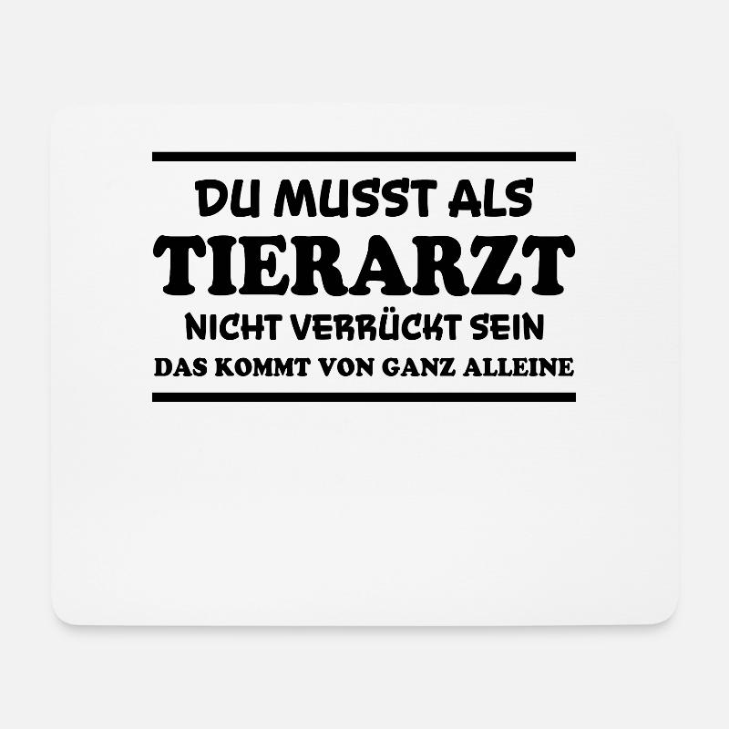 Tierarzt Spruch Beruf Lustiges Tierarzt Geschenk - Mousepad (Querformat) - Weiß