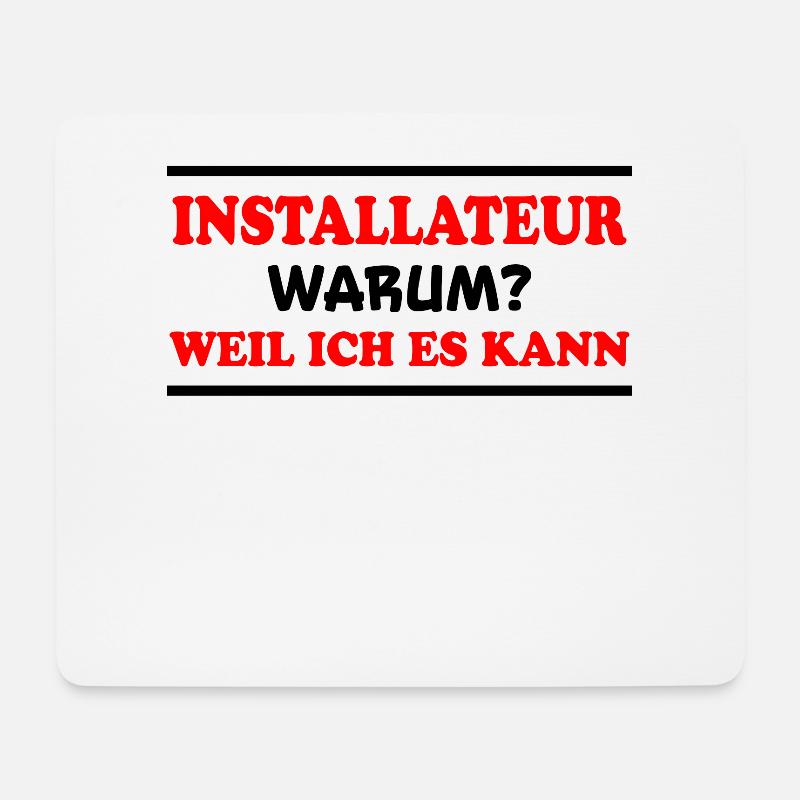 Installateur Spruch Heizung Installateur Geschenk - Mousepad (Querformat) - Weiß