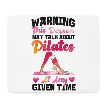 Avertissement de l’instructeur de Pilates - Tapis de souris (format paysage) - blanc - Devant