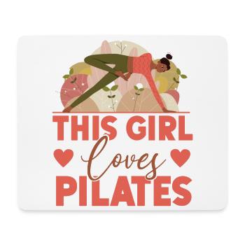 Pilates Instructor Teacher Girl - Mouse Pad (horizontal) - white - Front