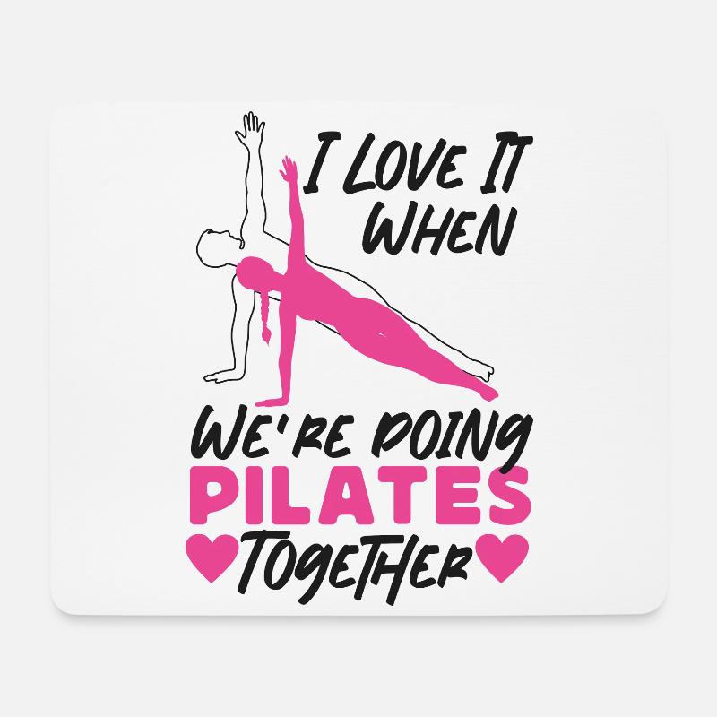 Pilates Instructor Teacher Friends - Mousepad (Querformat) - Weiß