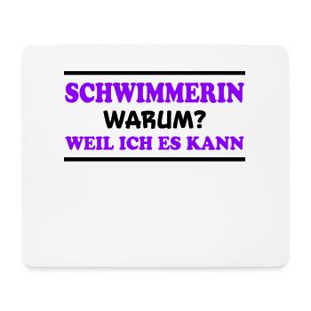 Schwimmerin Spruch Schwimmen Schwimmerin Geschenk - Mousepad (Querformat) - Weiß - Vorne
