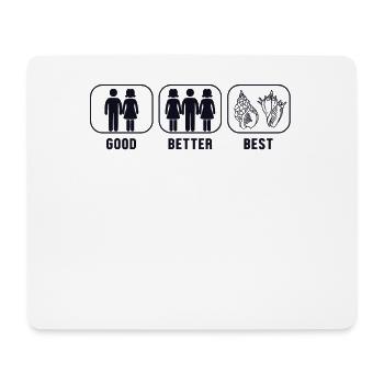 Good Better Best Bivalvia Shell Hunter Seashell - Mouse Pad (horizontal) - white - Front