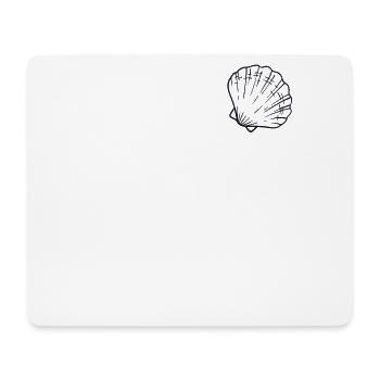 Logo Emblème Coquille Sac Coquillage Bivalvia Coquillage - Tapis de souris (format paysage) - blanc - Devant