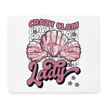Crazy Clam Lady Bivalvia Shell Hunter Seashell - Mouse Pad (horizontal) - white - Front