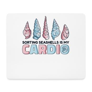 Sorting Seashells Is My Cardio Bivalvia Seashell - Mouse Pad (horizontal) - white - Front
